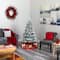 5ft. Pre-Lit Flocked Rock Springs Spruce Artificial Christmas Tree with Clear LED Lights